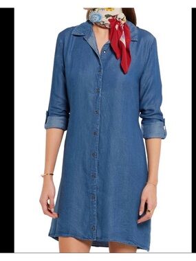 Splendid Soft Chambray Button-Front Dress Size XS